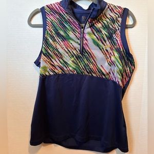 EP NEW YORK SLEEVELESS ZIP TOP MOCK WOMEN'S LARGE